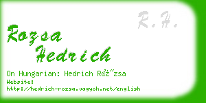 rozsa hedrich business card